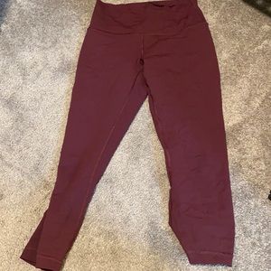 Lululemon burgundy luxtreme wonder under leggings